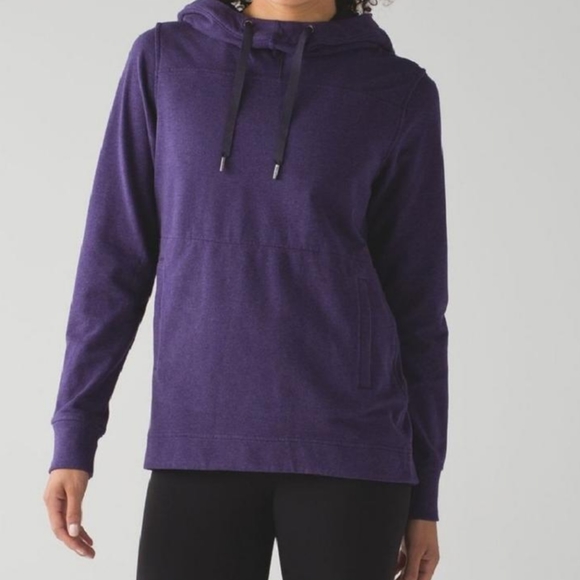 purple hooded sweatshirt
